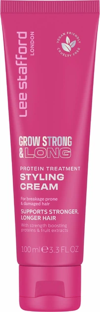 Протеїновий крем для стайлінгу Lee Stafford Grow Strong & Long Protein Treatment Styling Cream,100мл - изображение 2
