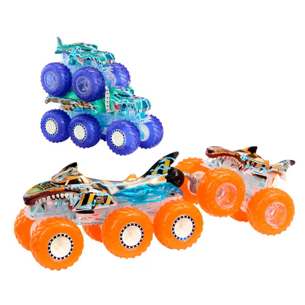 Zestaw pojazdów Hot Wheels Monster Trucks Power Smashers Toy Truck & Big Rig Multipack 4 szt (194735247776) - obraz 2