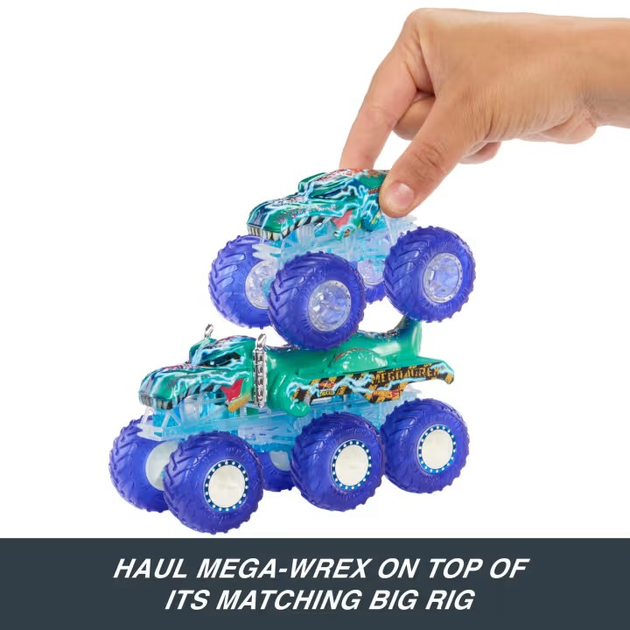 Нaбір гоночних машинок Hot Wheels Monster Trucks Power Smashers Toy Truck & Big Rig Multipack 4 шт (194735247776) - зображення 3