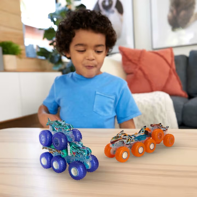 Zestaw pojazdów Hot Wheels Monster Trucks Power Smashers Toy Truck & Big Rig Multipack 4 szt (194735247776) - obraz 5