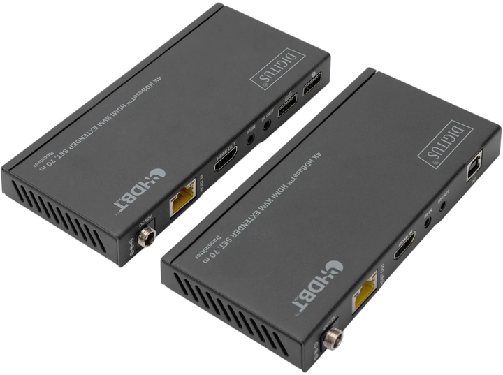 Przełącznik KVM Digitus HDBaseT HDMI KVM Extender Set 4K Black (DS-55512) - obraz 5