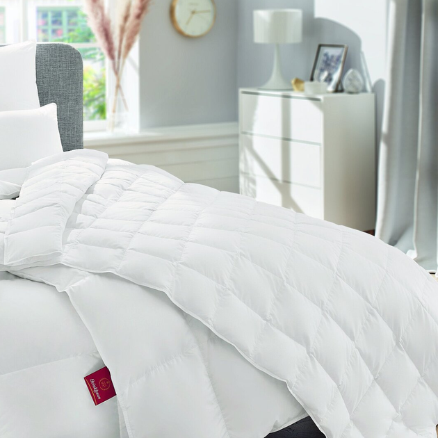 Кассетное теплое пуховое одеяло Brinkhaus Luxus Warm, Евро, Белый - изображение 4