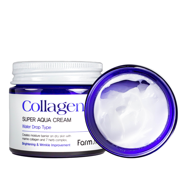 Крем для обличчя зволожувальний FarmStay Collagen Super Aqua Cream 80 мл - Фото 2 Крем для обличчя зволожувальний FarmStay Collagen Super Aqua Cream 80 мл - изображение 2