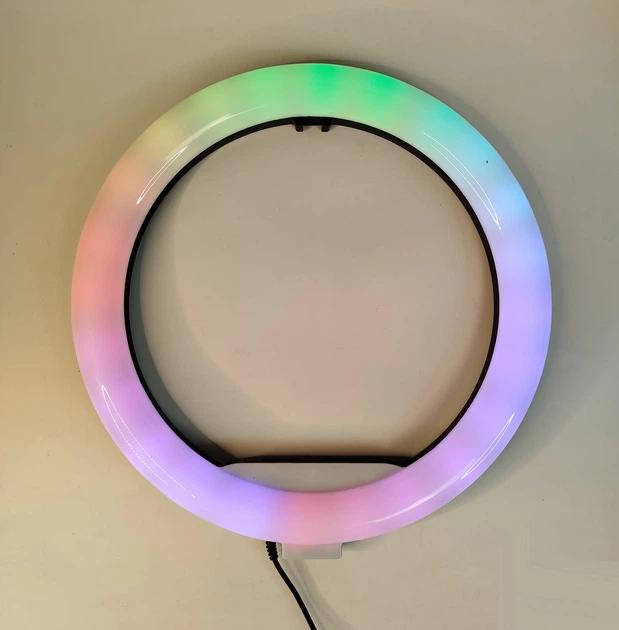 Профессиональная кольцевая лампа MJ-33 RGB, диаметр 33 см - Фото 5 Профессиональная кольцевая лампа MJ-33 RGB, диаметр 33 см - изображение 5
