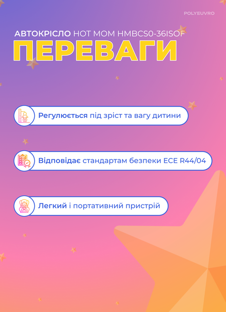 Автокрісло люлька для новонароджених дитяче штатний ремінь Hot Mom автолюлька регульоване крісло для авто Сірий - зображення 7