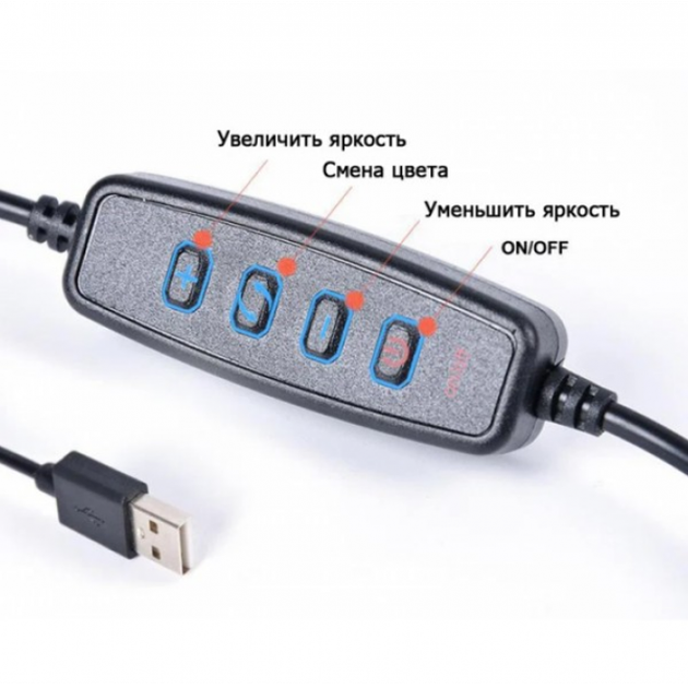 Лампа для селфи кольцевая светодиодная LED на два телефона Phone Live WN-20 световое кольцо 16 см - изображение 3