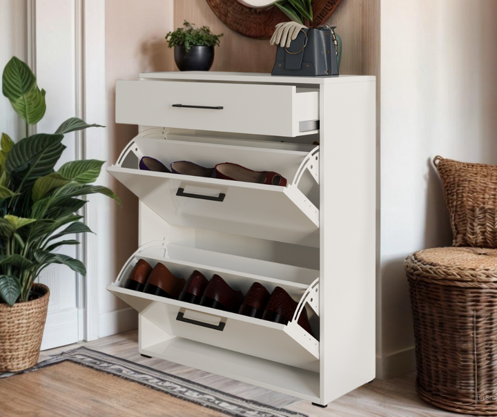Тумба для взуття Tobi Sho Laura Т-207 з шухлядою в передпокій, 700х920х280 мм Білий - зображення 2