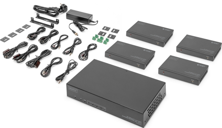 Подовжувач Digitus HDBaseT Splitter Set 4K Black (DS-55510) - Фото 7 Подовжувач Digitus HDBaseT Splitter Set 4K Black (DS-55510) - зображення 7