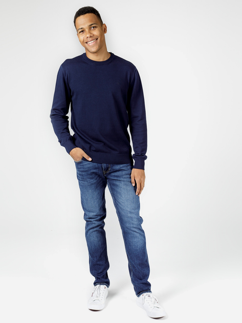 Sweter męski z bawełny Cross Jeans 34228-001 3XL Granatowy (8697319062434) - obraz 3