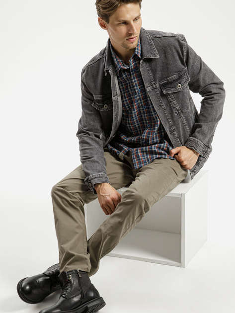 Сорочка бавовняна чоловіча Cross Jeans 35565-468 M Синя (8697319661088) - зображення 3