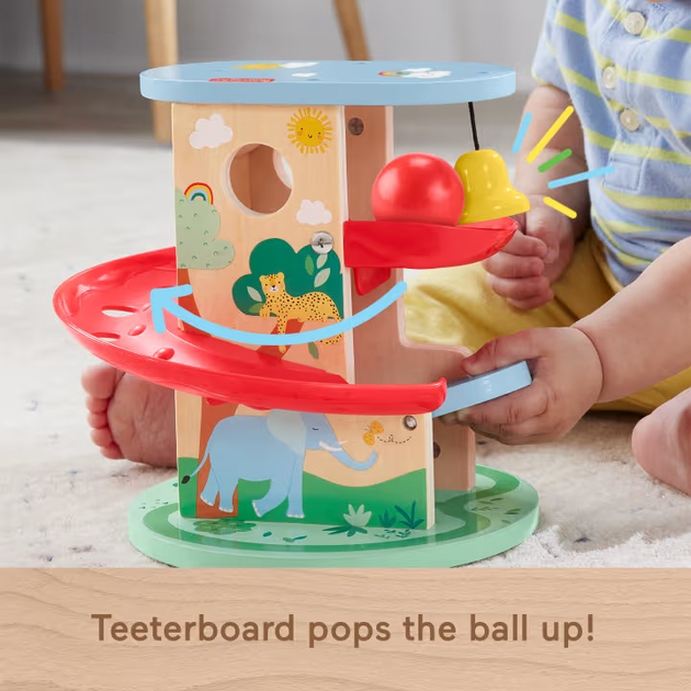 Drewniana zabawka Fisher-Price domek z kuleczką  (0194735238477) - obraz 3