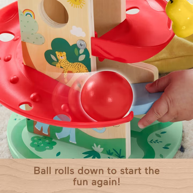 Drewniana zabawka Fisher-Price domek z kuleczką  (0194735238477) - obraz 4