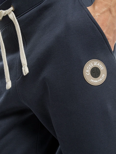 Spodnie dresowe męskie z kiszeniami Cross Jeans 49065-014 L Niebieskie (8697319662986) - obraz 4