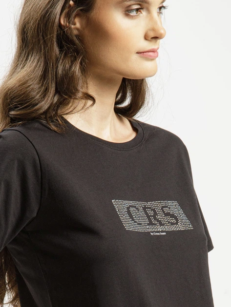 Koszulka damska bawełniana Cross Jeans 56145-020 S Czarna (8697319674842) - obraz 4