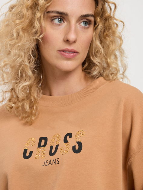 Світшот жіночий Cross Jeans 65425-082 XS Оранжевий (8697319674514) - зображення 5