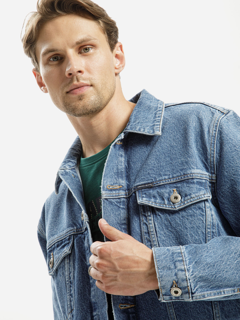 Джинсова куртка чоловіча Cross Jeans A 320-020 XL Голуба (8697319696820) - зображення 4