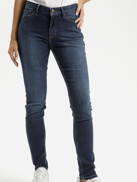 Jeansy skinny damskie Cross Jeans N 497-313 29/28 Granatowe (8697319683349) - obraz 1