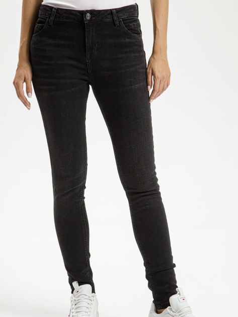 Jeansy skinny damskie Cross Jeans P 419-032 32/32 Czarne (8697319378108) - obraz 1