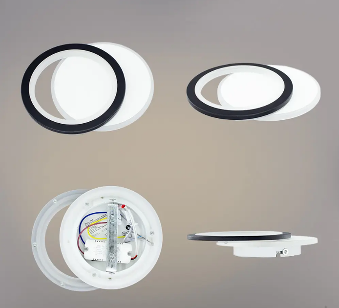 Керований світлодіодний світильник, бра VIVA 25 W 2R-ON/OFF-250×200×40- WHITE/BLACK-220-IP20 - зображення 2