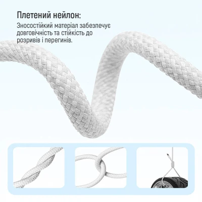 Дата кабель USB-C to USB-C 1.0m 60W 3.0А grey ColorWay (CW-CBPDCC061-GR) - зображення 5