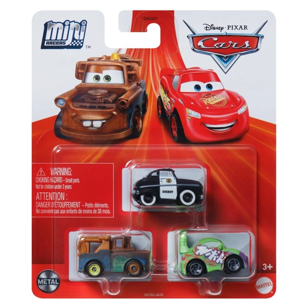 Набор 3 машинки металл Тачки Disney Pixar Cars Mini Racers 2024