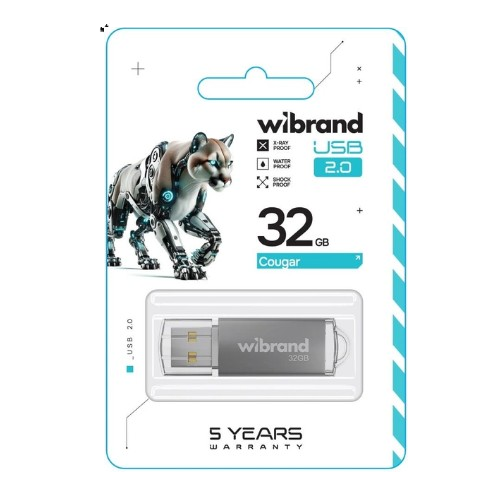 Флешка 32Гб USB 2.0 срібло Cougar Wibrand - изображение 2
