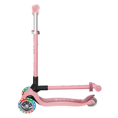 Самокат Globber Primo Foldable Lights колеса с подсветкой до 50 кг 3+ Пастельно-розовый (432-211-3) - изображение 4
