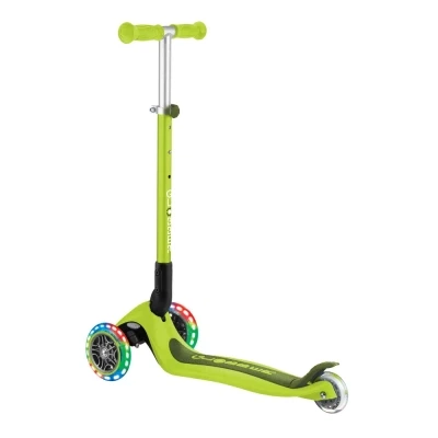 Самокат Globber Primo Foldable Lights колеса с подсветкой до 50 кг. 3+ Зеленый (432-106-3) - Фото 8 Самокат Globber Primo Foldable Lights колеса с подсветкой до 50 кг. 3+ Зеленый (432-106-3) - изображение 8