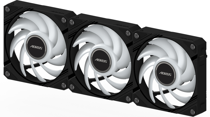 Набор вентиляторов Gigabyte Aorus EZ Chain Fan 120 Black (GP-ECFAN1203) - изображение 5
