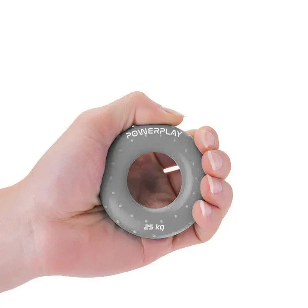 Еспандер кистьовий силіконовий PowerPlay PP-4338 Hand Grip Large 25 кг. Сірий - изображение 3