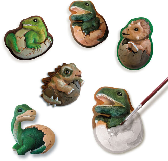 Zestaw kreatywny SES Odlewy gipsowe z farbami Jaja dinozaura (8710341014117) - obraz 3