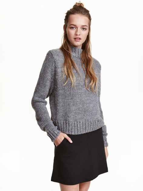 Юбка мини женская H&M 0400152_004 M Черная (СА2000000935898) 