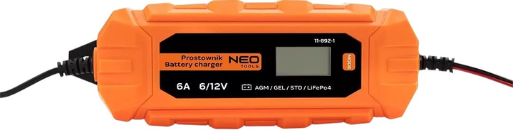 Prostownik automatyczny NEO Tools 6 A / 100 W 3-150 Ah do akumulatorów kwasowych 11-892-1 (5907558495133) - obraz 3