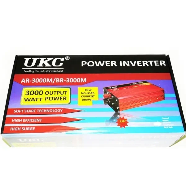 Перетворювач напруги інвертор автомобільний UKC 12V-220V AC/DC AR 3000W - зображення 3