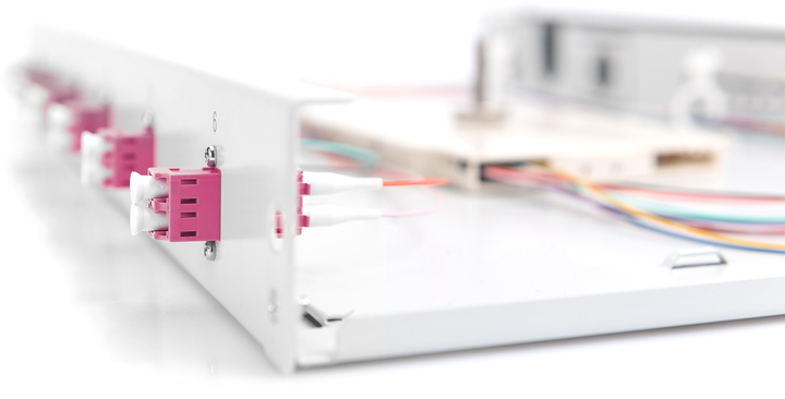 Panel optyczny Digitus Professional 19" 1U 6 x LC DX, OM4, szafa serwerowa/zespół stelaża (DN-96330-4) - obraz 6