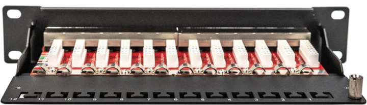 Panel krosowy Digitus CAT 6A 12-port 1U 10" (DN-91612S-EA) - obraz 4