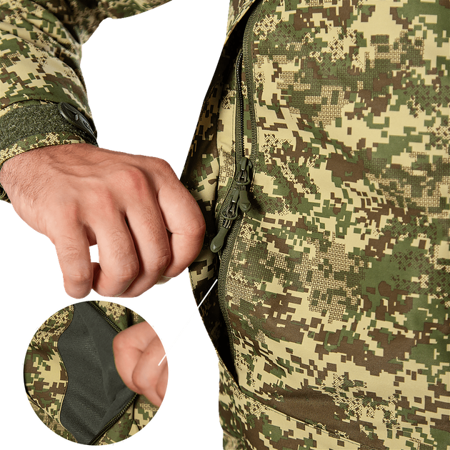 Зимний тактический комплект pro version Defender 7 lvl куртка и штаны Хищник 3XL водонепроницаемый зимний костюм для военнослужащих камуфляж (IS-OP_22-G) - Фото 9 Зимний тактический комплект pro version Defender 7 lvl куртка и штаны Хищник 3XL водонепроницаемый зимний костюм для военнослужащих камуфляж (IS-OP_22-G) - изображение 9