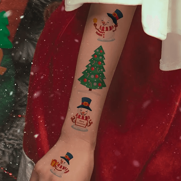 Набор "Рождество и Новый год №2" из 30 детских временных тату по 9,5*5,5 см (tattoo-mini-set-christmas-30-2) - Фото 2 Набор "Рождество и Новый год №2" из 30 детских временных тату по 9,5*5,5 см (tattoo-mini-set-christmas-30-2) - изображение 2