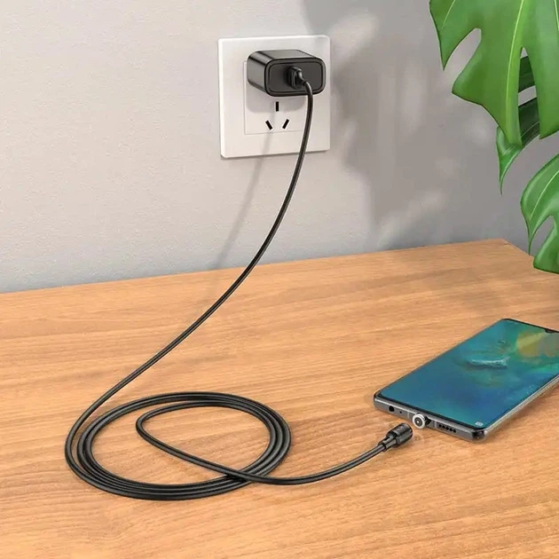 Кабель магнітний Hoco X52 Type-C - USB (3A) 1м для заряджання Black - Фото 4 Кабель магнітний Hoco X52 Type-C - USB (3A) 1м для заряджання Black - зображення 4