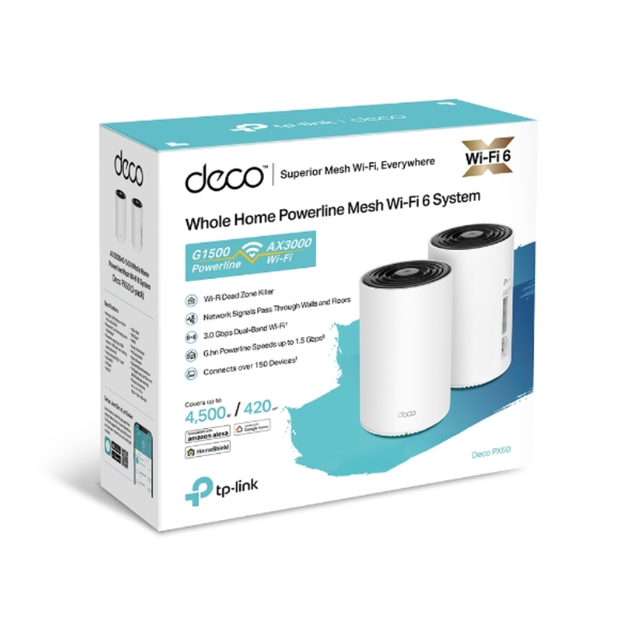 Домашня Mesh Wi-Fi система TP-Link Deco PX50(2-pack) 3000Мбіт/с у комплекті 2шт - зображення 3