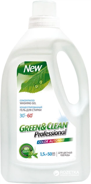 Гель для стирки цветной одежды Green&Clean Professional 1.5 л (4823069700553) - изображение 2