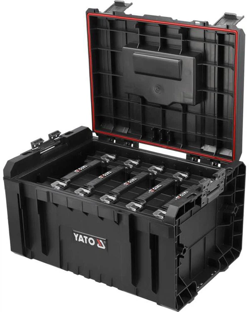 Ящик YATO з 5 секціями для органайзерів 240х450х320 мм 23В для складаних модулів S12, S1 (YT-09163) - зображення 2