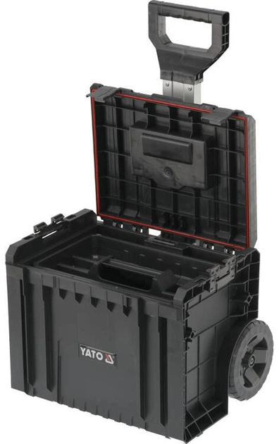Skrzynie składane na narzędzia YATO 4 szt. 770x450x380 mm na kółkach do modułu 35B23B41G28W S12 (YT-09174) - obraz 5