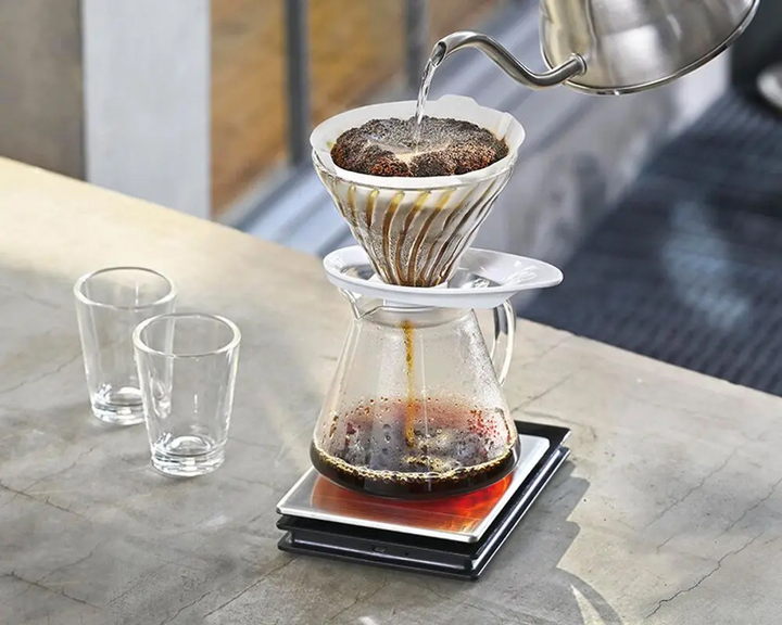 Dripper do kawy Hario V60-02 szklany Biały (4977642730120) - obraz 3