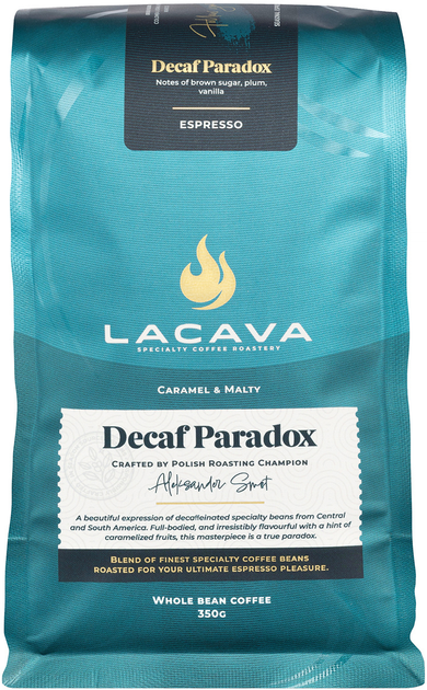 Кава в зернах LaCava Paradox Decaf Espresso без кофеїну 350 г (5905215161391) - зображення 1