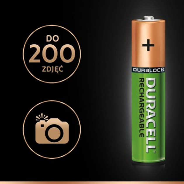 Акумулятор Duracell Recharge AAA/LR3 750 мА·год 4 шт. (5005004)(5000394045019) - зображення 2