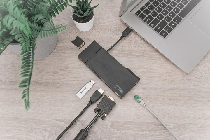 Stacja dokująca Digitus USB Type-A 7 portów Black (DA-70894) - obraz 8