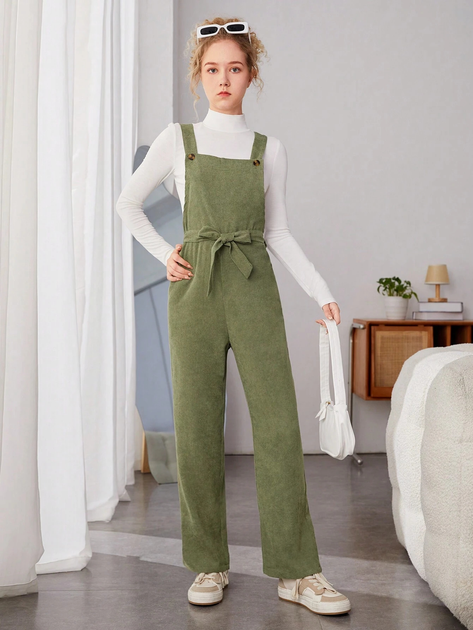 Подростковый полукомбинезон для девочки SHEIN GD-00082686 170 см Хаки (DN4012300001722) 