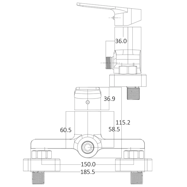 Змішувач для душу Globus Lux BONN GLB-0105N - изображение 6