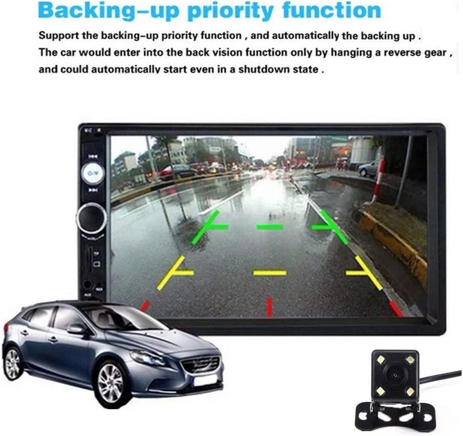 Автомагнитола Car777 Car Stereo 7023B 7-дюймовый Full HD Double Din Car. Черный. - изображение 8